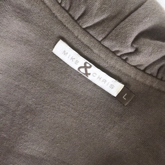 Mike & Chris Taupe Knit Ruffle Jacket - Picture 5 of 6